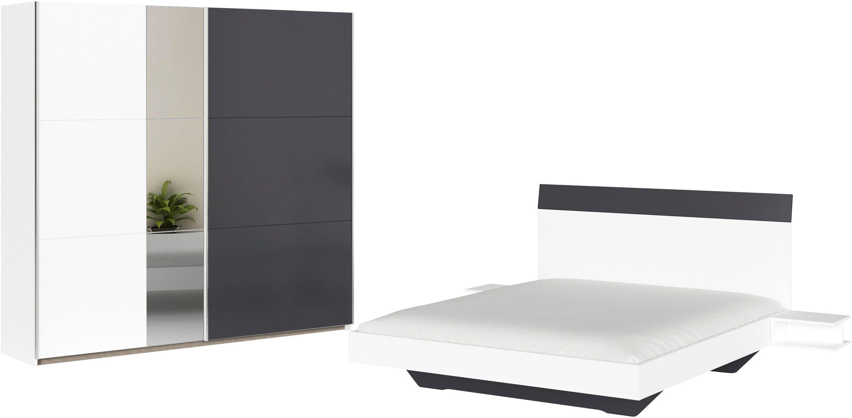 rauch Schlafzimmer-Set "Monza", mit Schwebetürenschrank Breite 218 cm, Bett günstig online kaufen