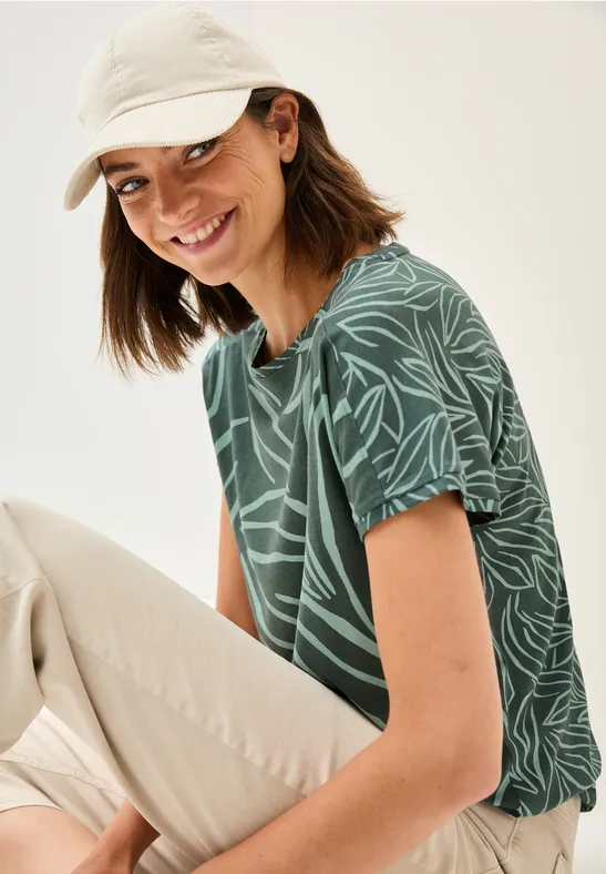 Cecil T-Shirt, mit Elastiksaum günstig online kaufen