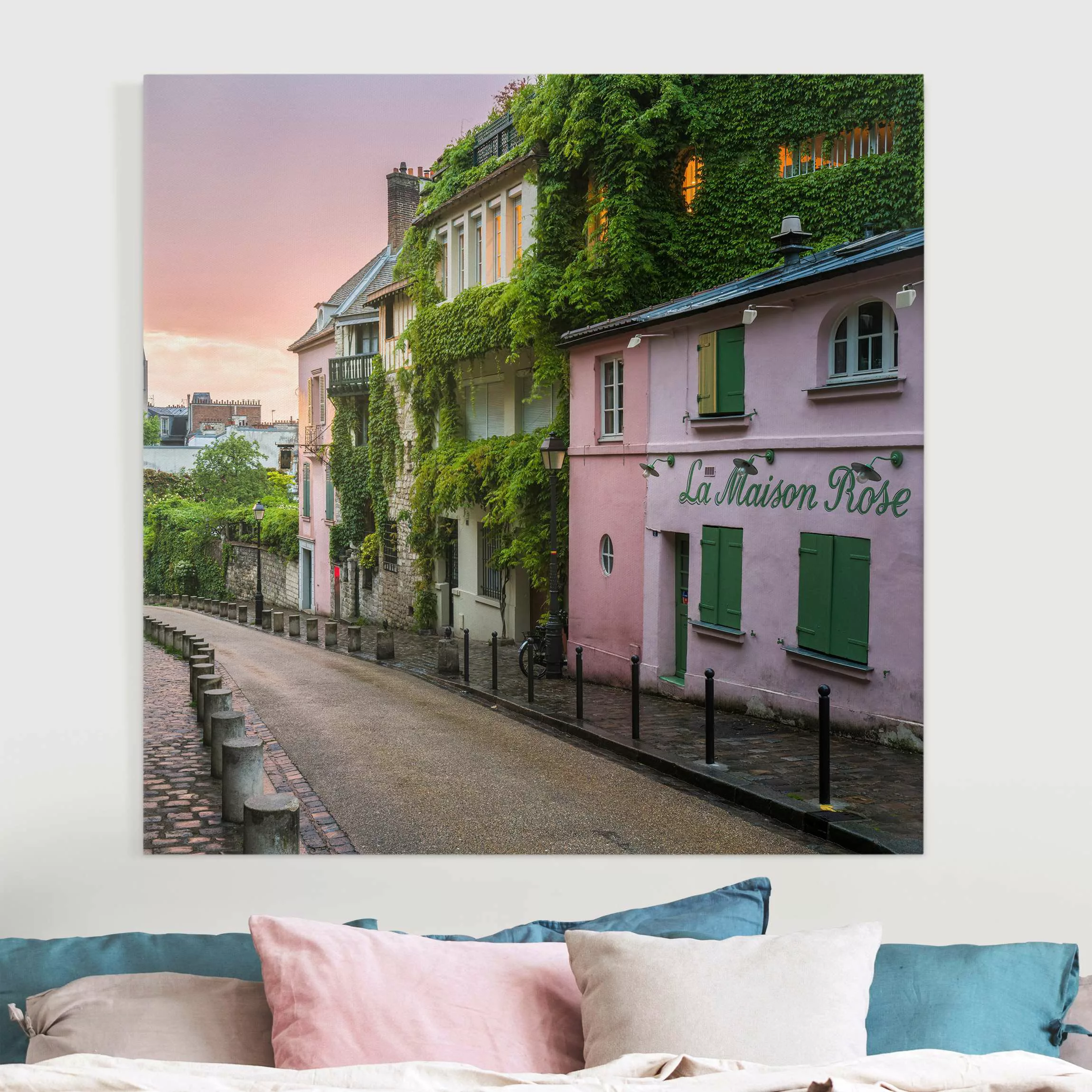 Leinwandbild Rosa Dämmerung in Paris günstig online kaufen