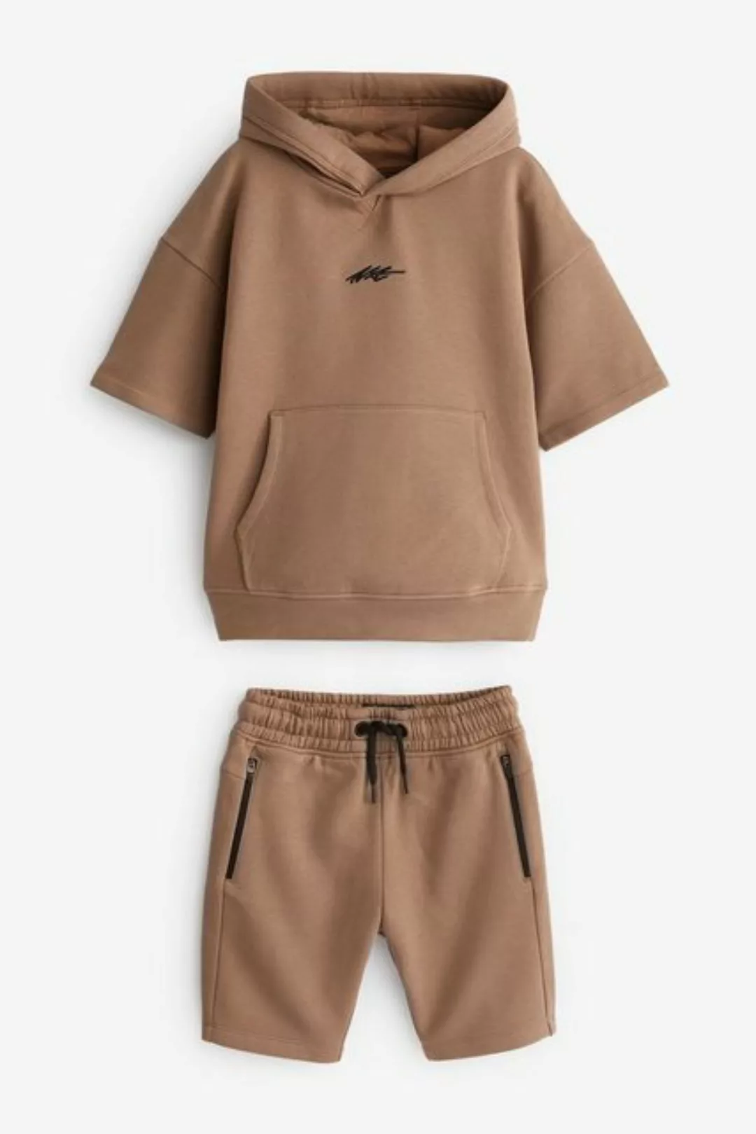 Next Shirt & Shorts Kurzärmeliges Kapuzensweatshirt und Shorts im Set (2-tl günstig online kaufen