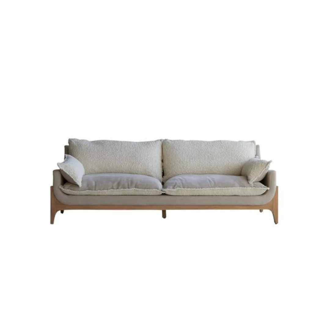 Tikamoon Sofa Woodnest Sofa mit massivem Eichenholzgestell und Leinenbezug günstig online kaufen