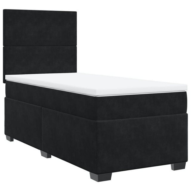 vidaXL Bett Boxspringbett mit Matratze Schwarz 90x200 cm Samt günstig online kaufen