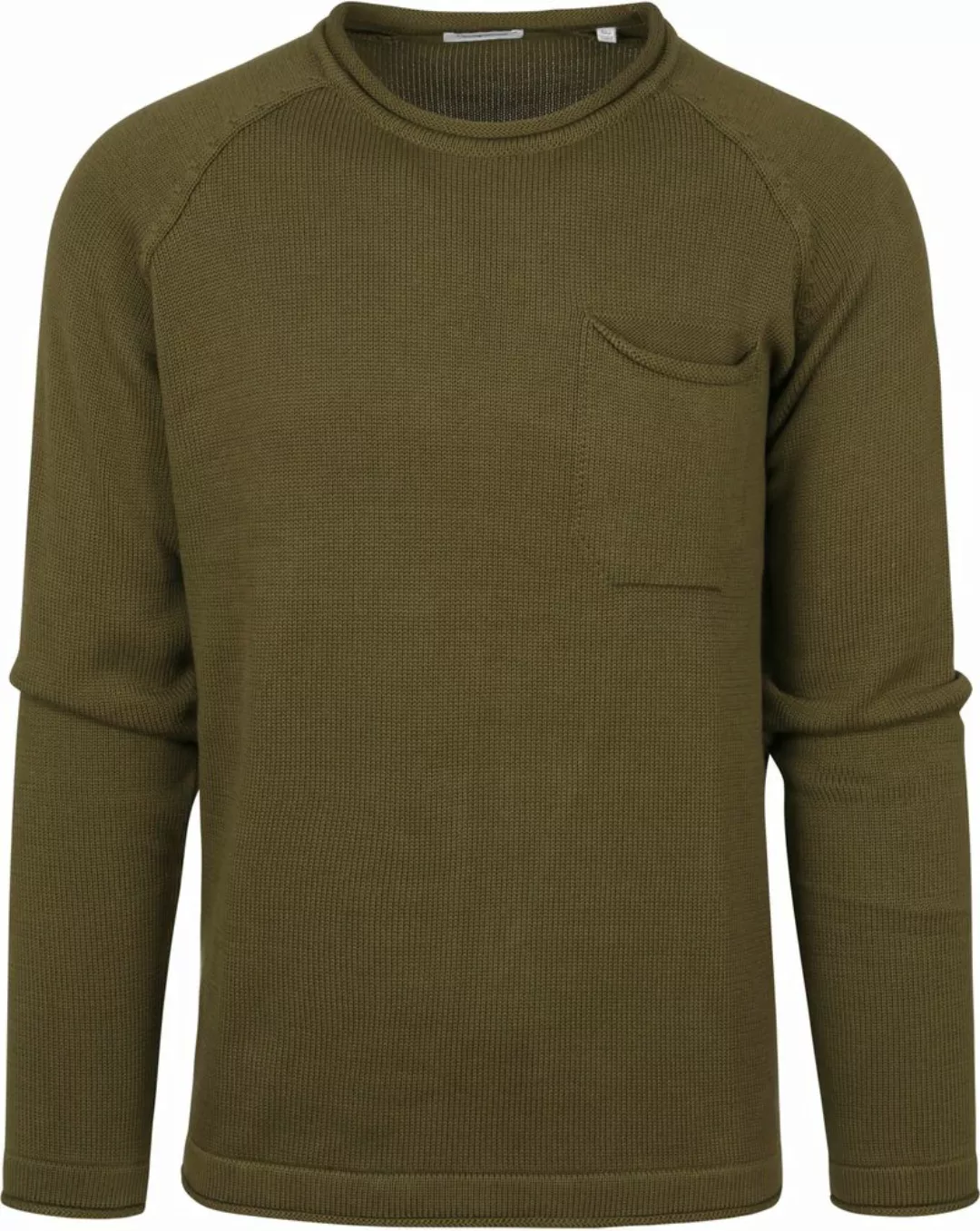 KnowledgeCotton Apparel Sweater Olivgrün - Größe M günstig online kaufen