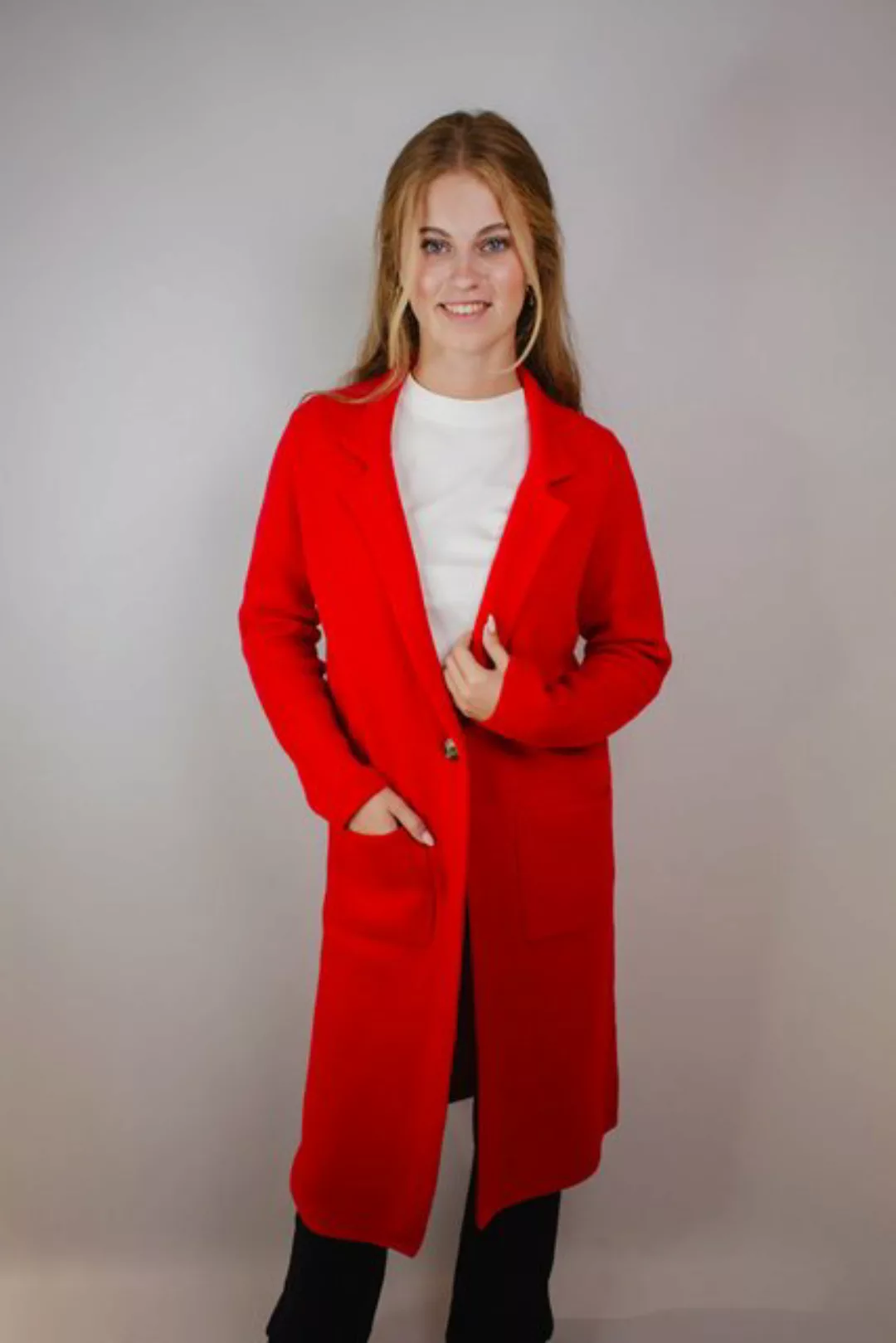 CATNOIR Strickjacke Strickjacke lang CATNOIR rot günstig online kaufen