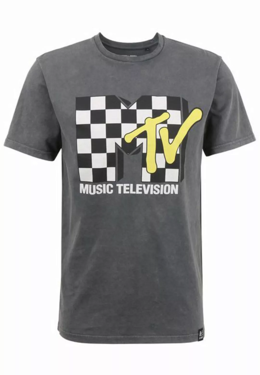 Recovered T-Shirt MTV Checkered Logo GOTS zertifizierte Bio-Baumwolle günstig online kaufen
