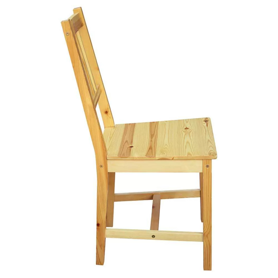 Holz Stuhl Set Kiefer im Landhausstil Massivholz (2er Set) günstig online kaufen