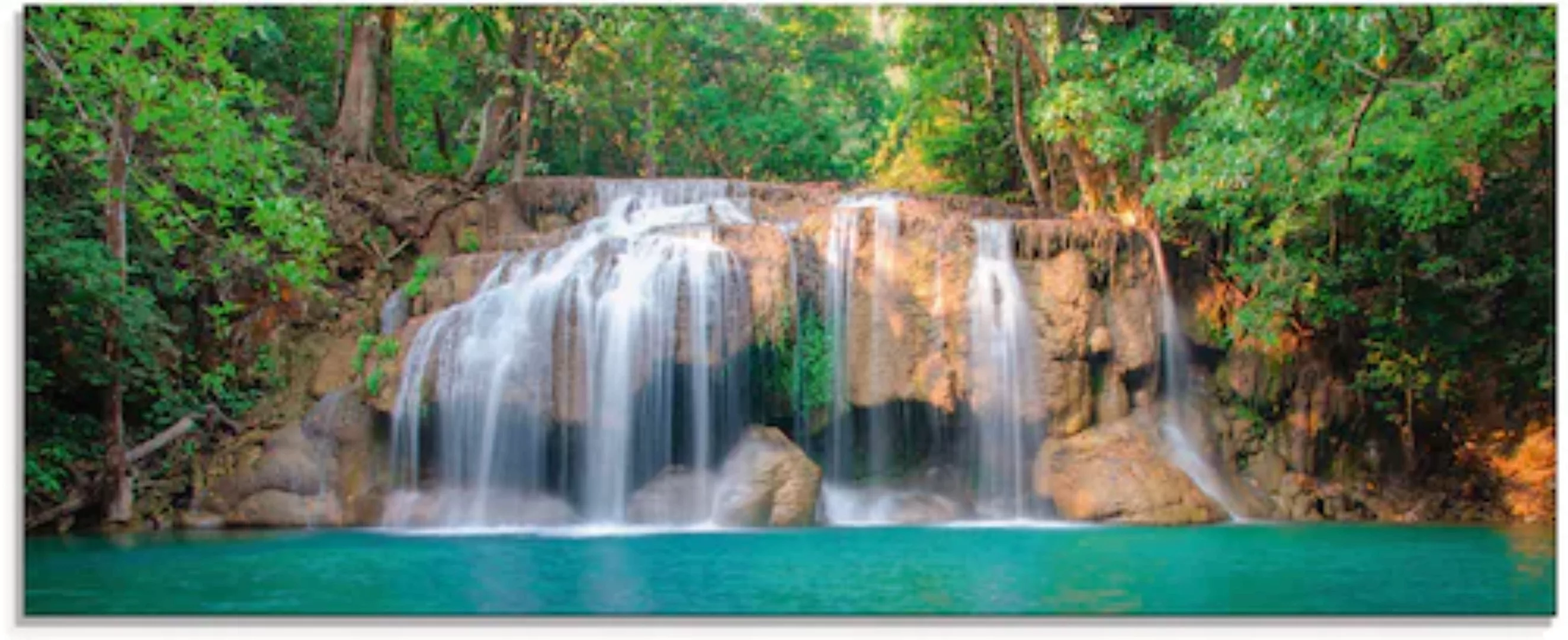 Artland Glasbild »Wasserfall im Wald National Park«, Gewässer, (1 St.), in günstig online kaufen