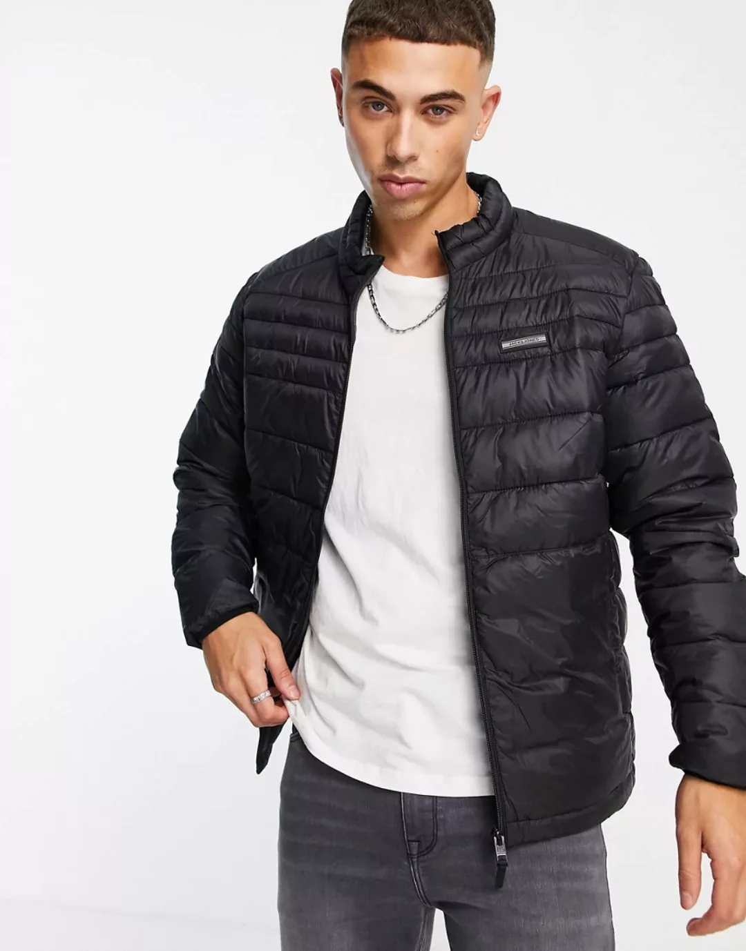 Jack & Jones Ace Puffer Collar Sts Jacke XS Black günstig online kaufen