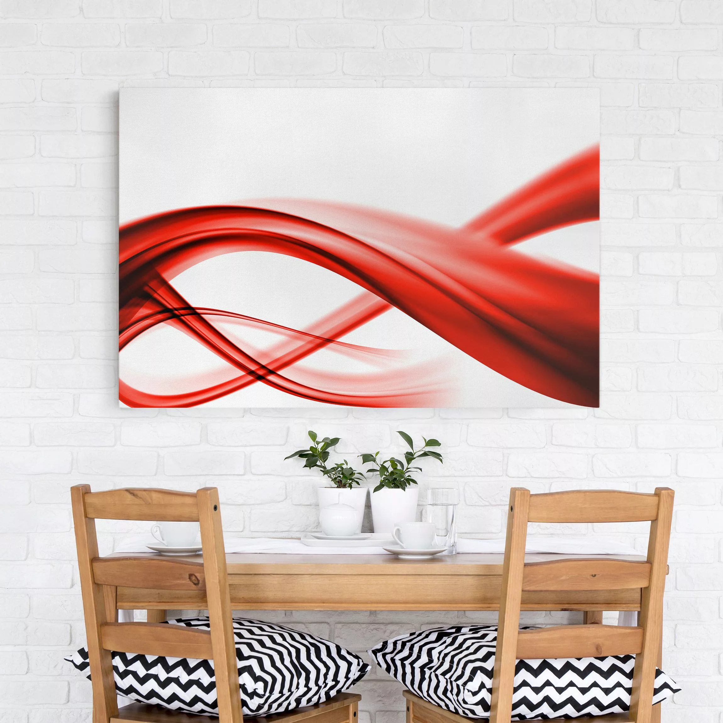Leinwandbild Abstrakt - Querformat Red Element günstig online kaufen