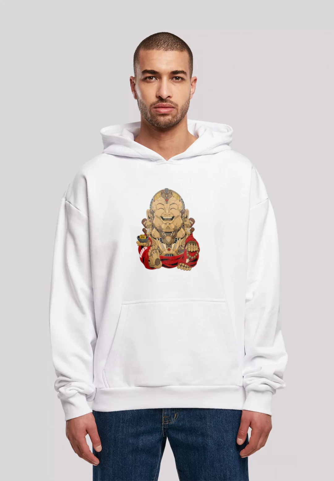 F4NT4STIC Kapuzenpullover "Happy Cyber Buddha CYBERPUNK STYLES" günstig online kaufen