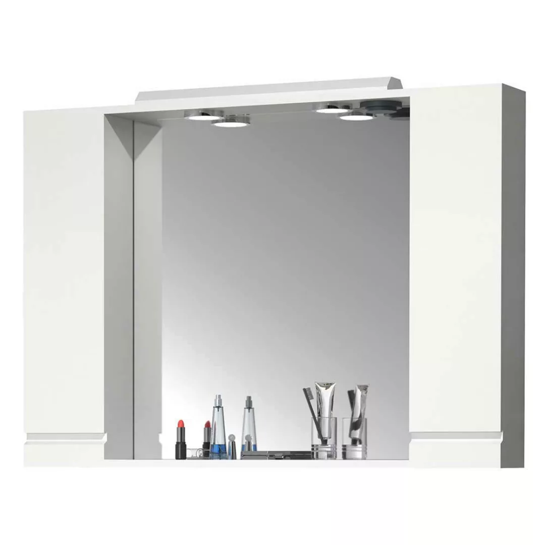 Weißes Badezimmermöbel Set für die Wandmontage LED Beleuchtung (zweiteilig) günstig online kaufen