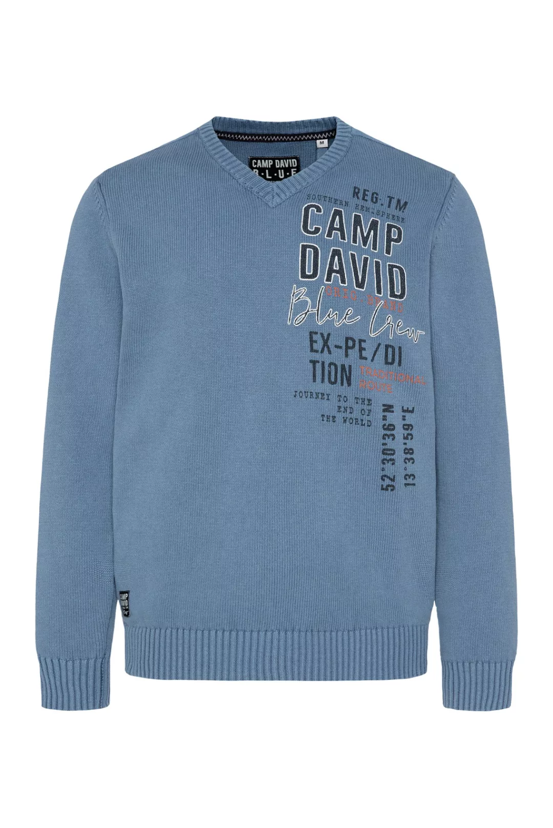 CAMP DAVID V-Ausschnitt-Pullover, aus Baumwolle günstig online kaufen