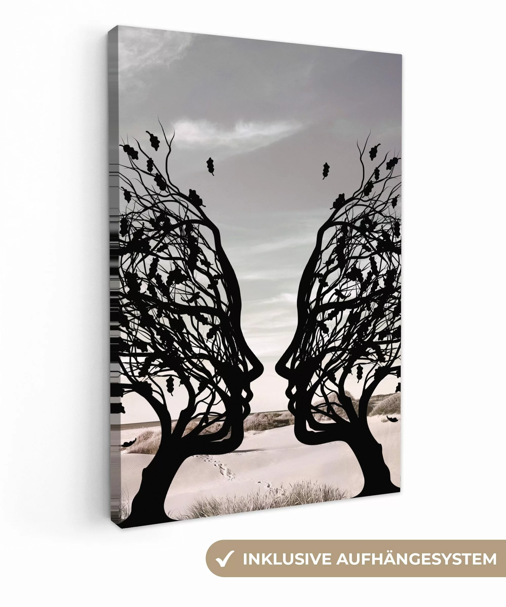OneMillionCanvasses® Leinwandbild Bäume - Gesicht - günstig online kaufen