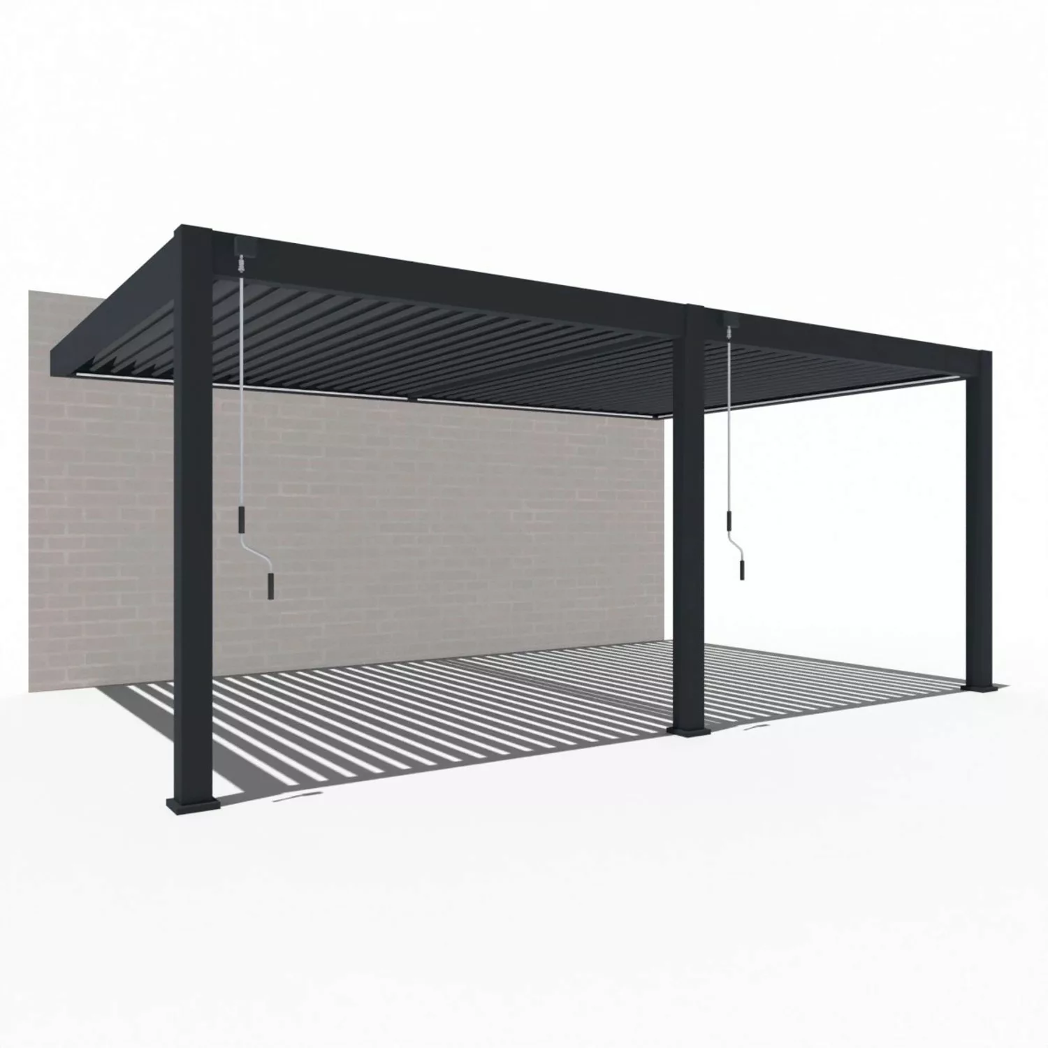 Weide Deluxe Plus Aluminium Pavillon 4 x 6 M Anthrazit Wandpergola günstig online kaufen