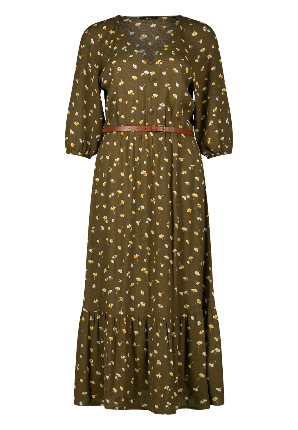 Zero Maxikleid "zero Damen Maxikleid mit Volants", Gürtel günstig online kaufen