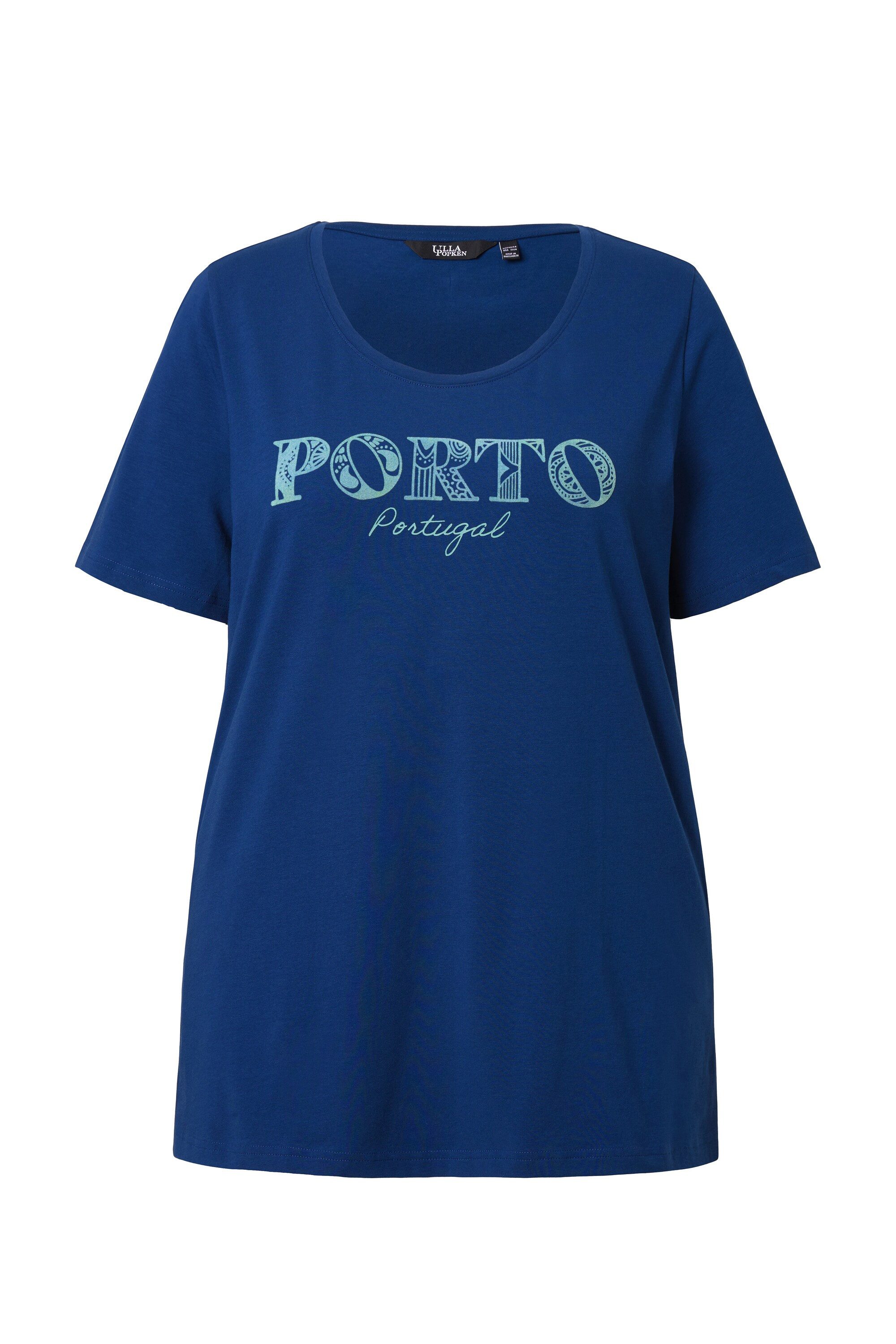 Ulla Popken T-Shirt T-Shirt A-Linie V-Ausschnitt günstig online kaufen
