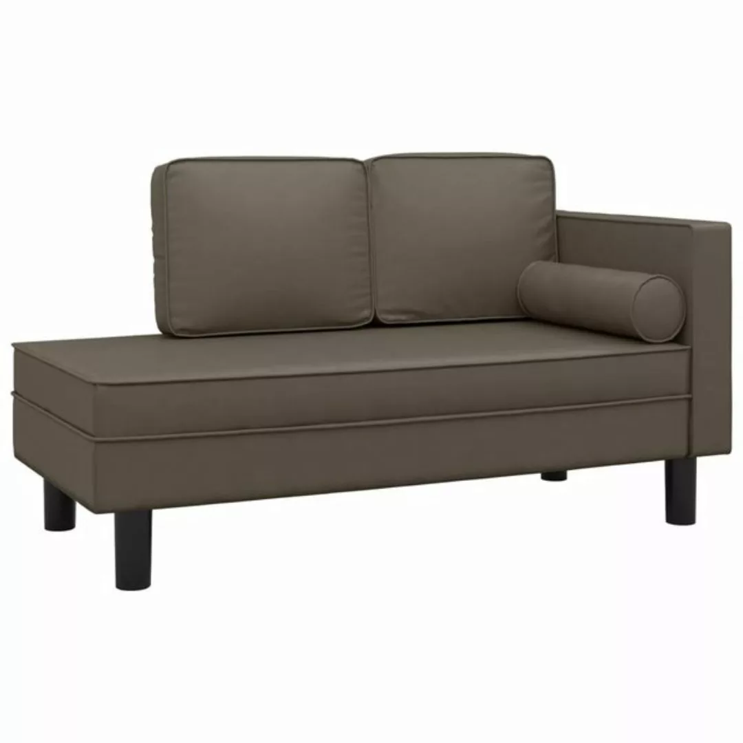 vidaXL Sofa Ottomane Liegesofa Recamiere Sofa Couch 2-Sitzer Grau Kunstlede günstig online kaufen