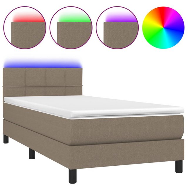 vidaXL Boxspringbett Bett Boxspringbett komplett mit Matratze & LED Stoff ( günstig online kaufen