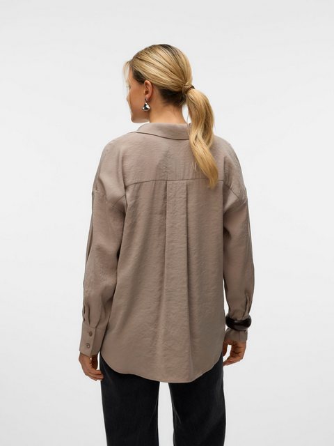 Vero Moda Blusenshirt Legere Hemdbluse Oversized Shirt Seidig VMQUEENY 6934 günstig online kaufen