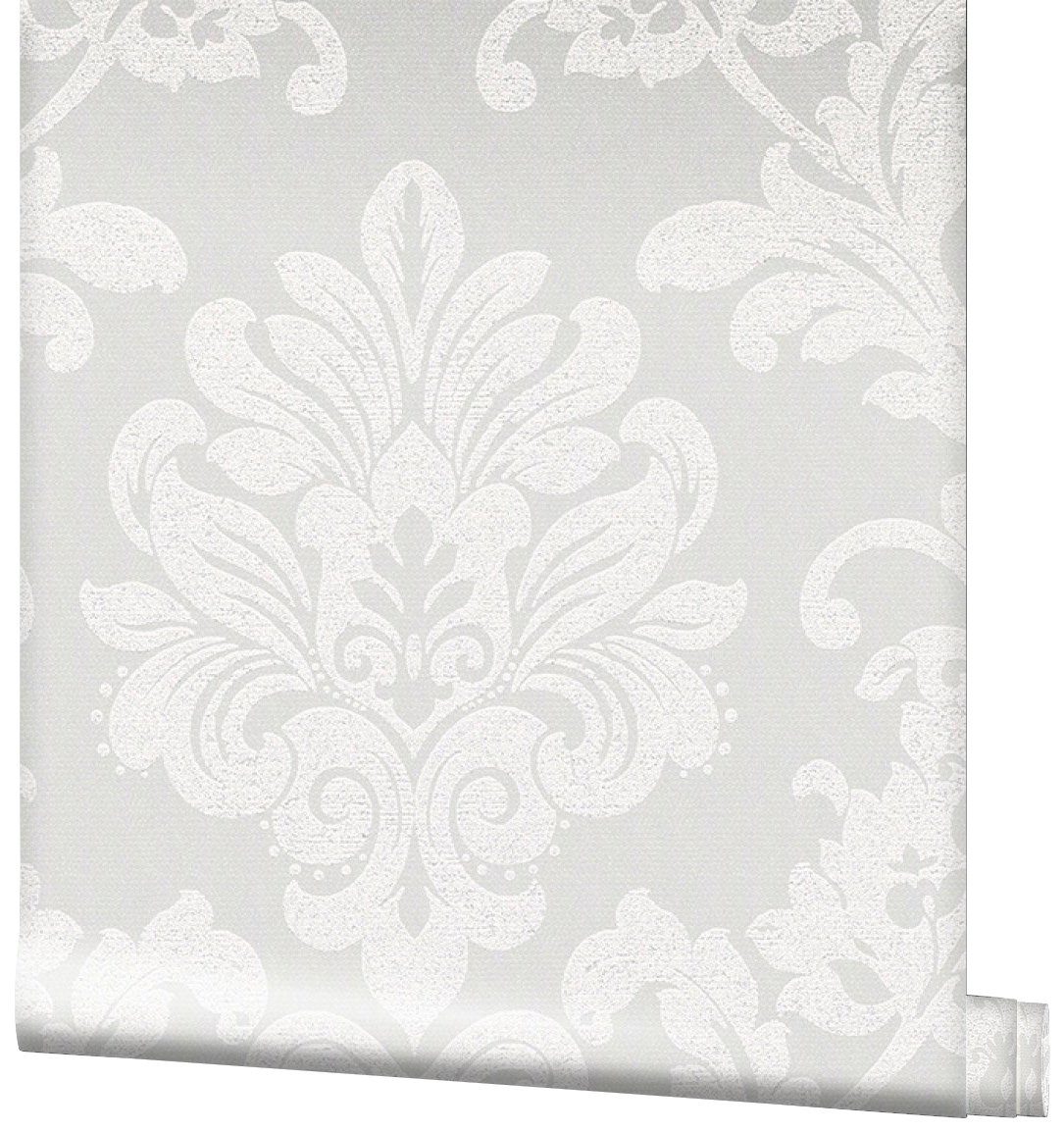 Marburg Vliestapete Floral Ornamental Weiß-Pearl 10,05 m x 0,53 m FSC® günstig online kaufen