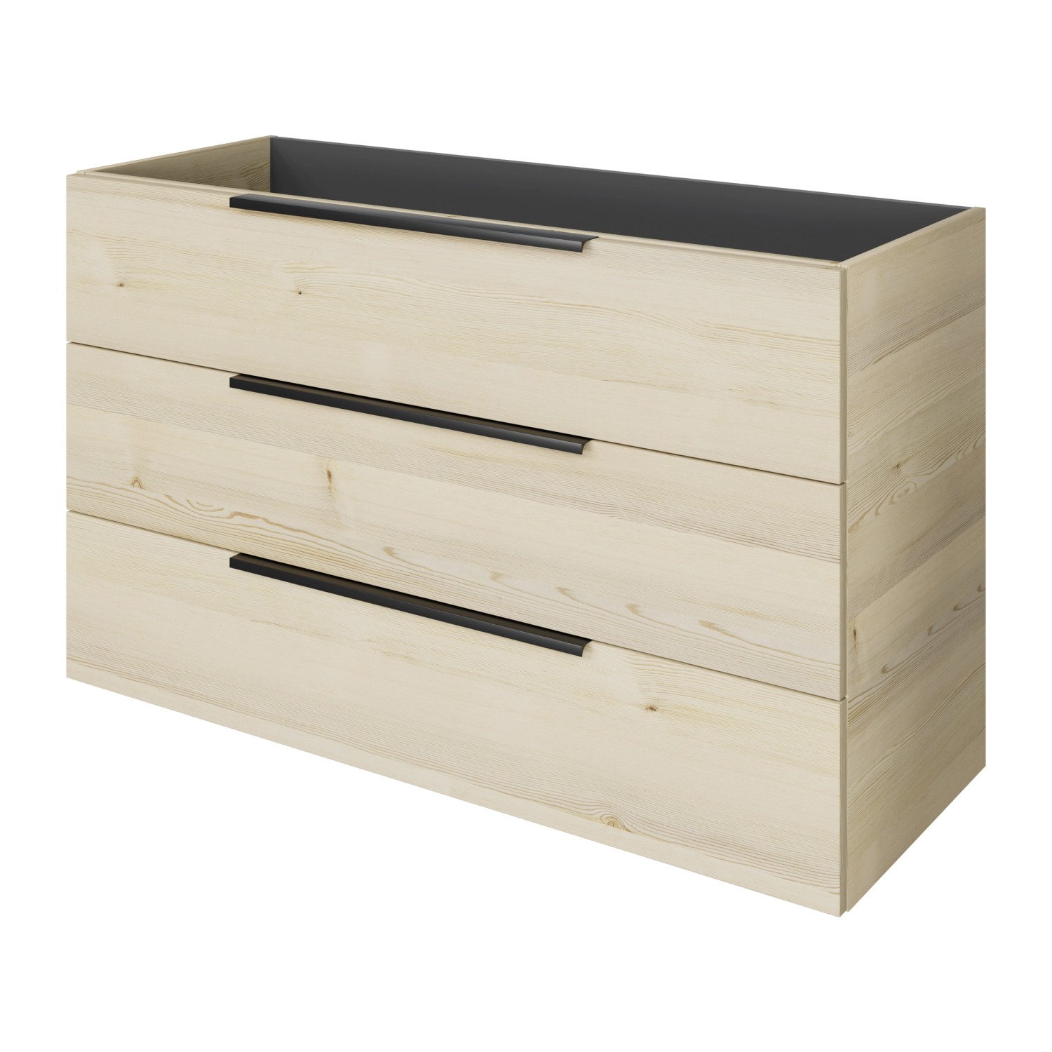 Pelipal Waschbeckenunterschrank Quantum 07 Polar Pinie Quer 120 cm 3 Auszüg günstig online kaufen