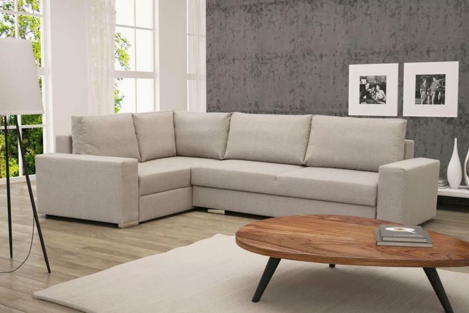 JVmoebel Ecksofa Schlafsofa Eck Sofa Couch Polster Eck Garnitur Sofas Schla günstig online kaufen