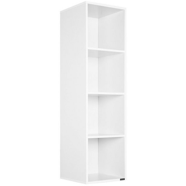 Casaria Bücherregal Skylar, 4 Fächer 106 x 30 x 30 cm Kippschutz Bodenschon günstig online kaufen