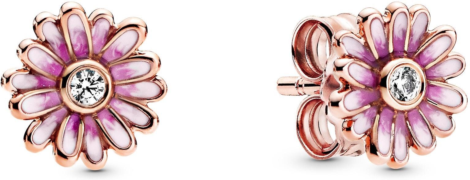 Pandora Ohrring-Set Pandora Rosafarbene Gänseblümchen Ohrringe günstig online kaufen