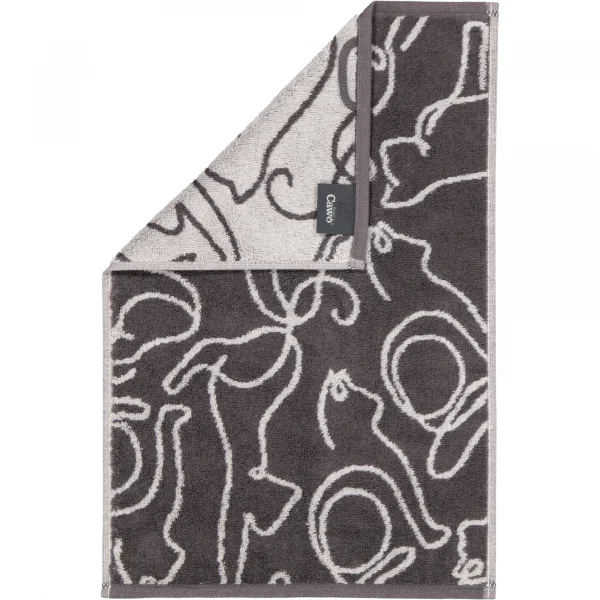 Cawö Handtücher CUTE CATS EDITION Cats 6264 - Farbe: basalt/platin - 77 - G günstig online kaufen