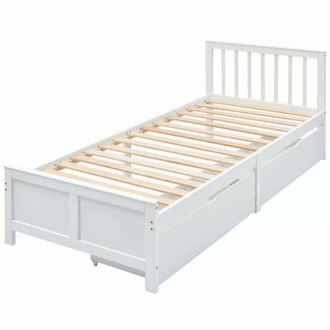 HAUSS SPLOE Holzbett Einzelbett Holzbett Bettrahmen Kinderbett (90x200cm, m günstig online kaufen