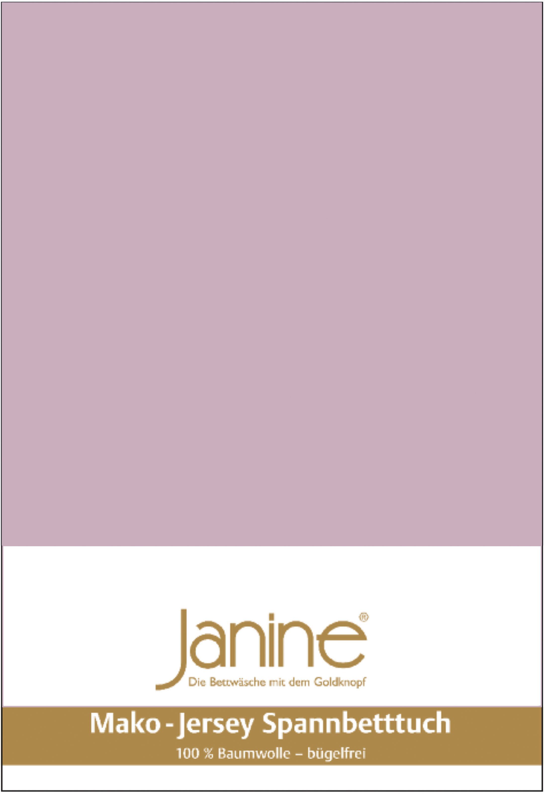 Janine Janine Spannbetttuch Mako-Feinjersey 5007 zartrosa (11) Größe:  100x günstig online kaufen