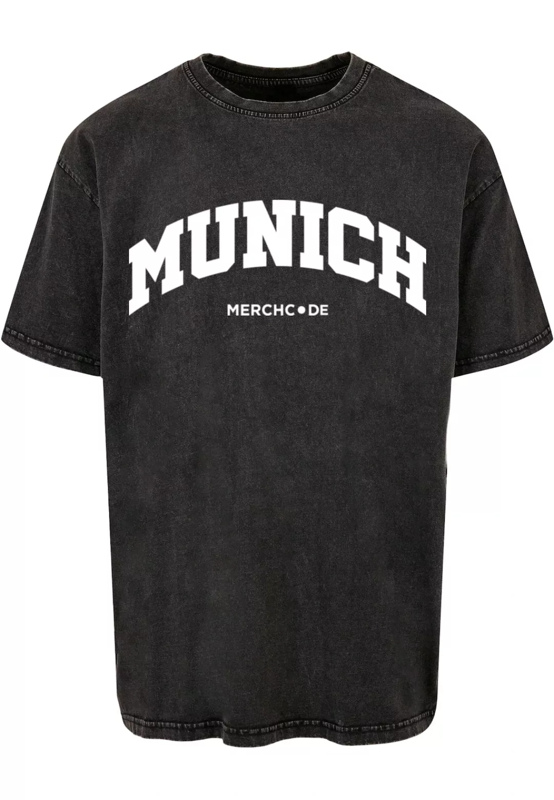 Merchcode T-Shirt "Merchcode Herren Munich Wording - Acid Washed Oversize T günstig online kaufen