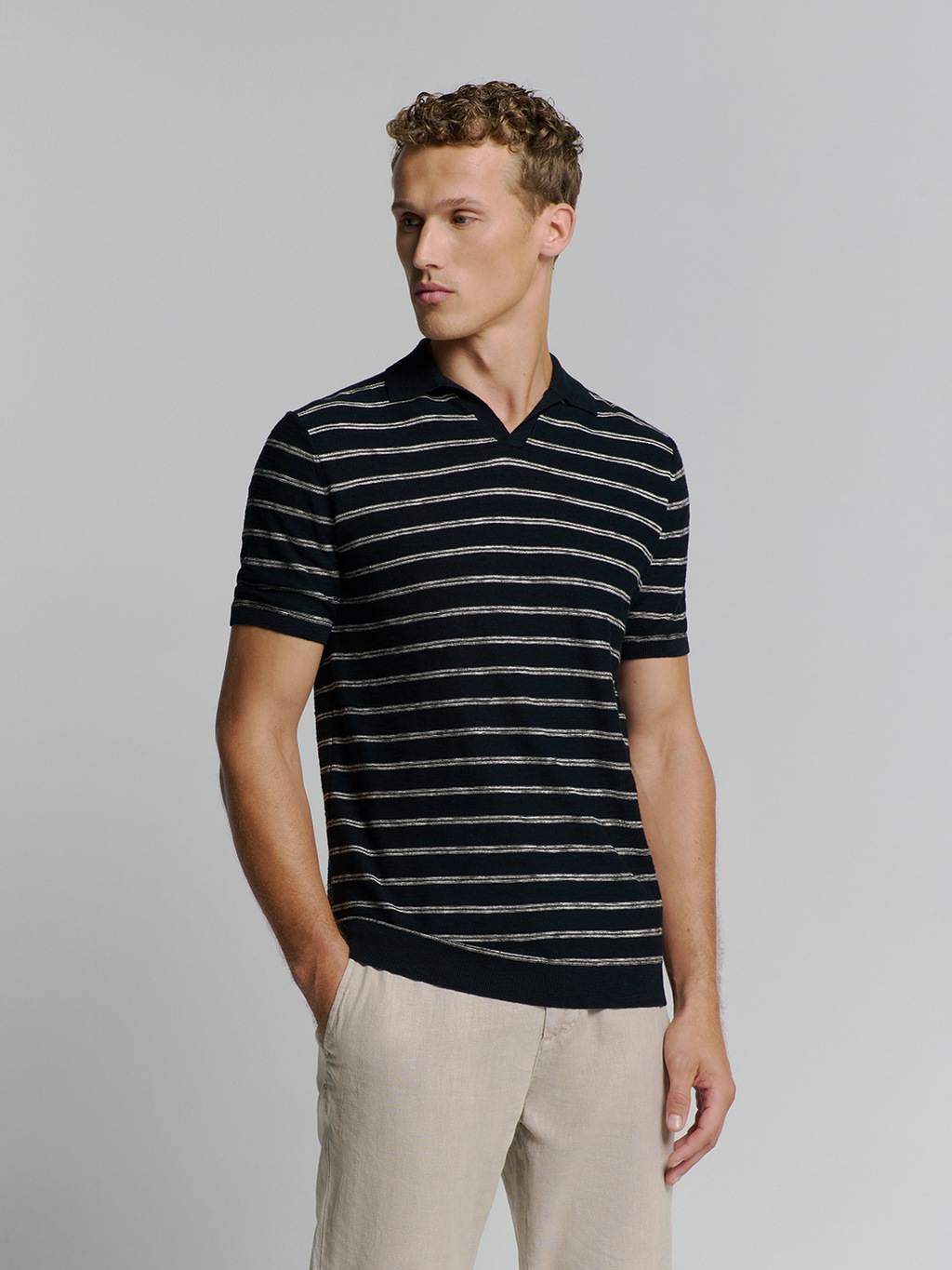NO EXCESS T-Shirt "No Excess Poloshirt mit kurzen Ärmeln" günstig online kaufen