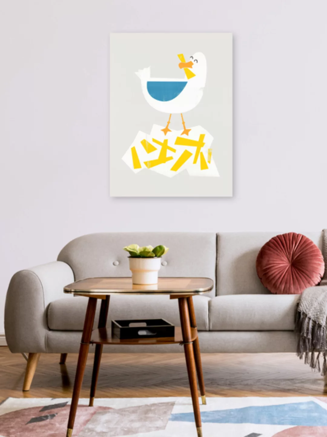 Poster / Leinwandbild - Hungry Seagull günstig online kaufen
