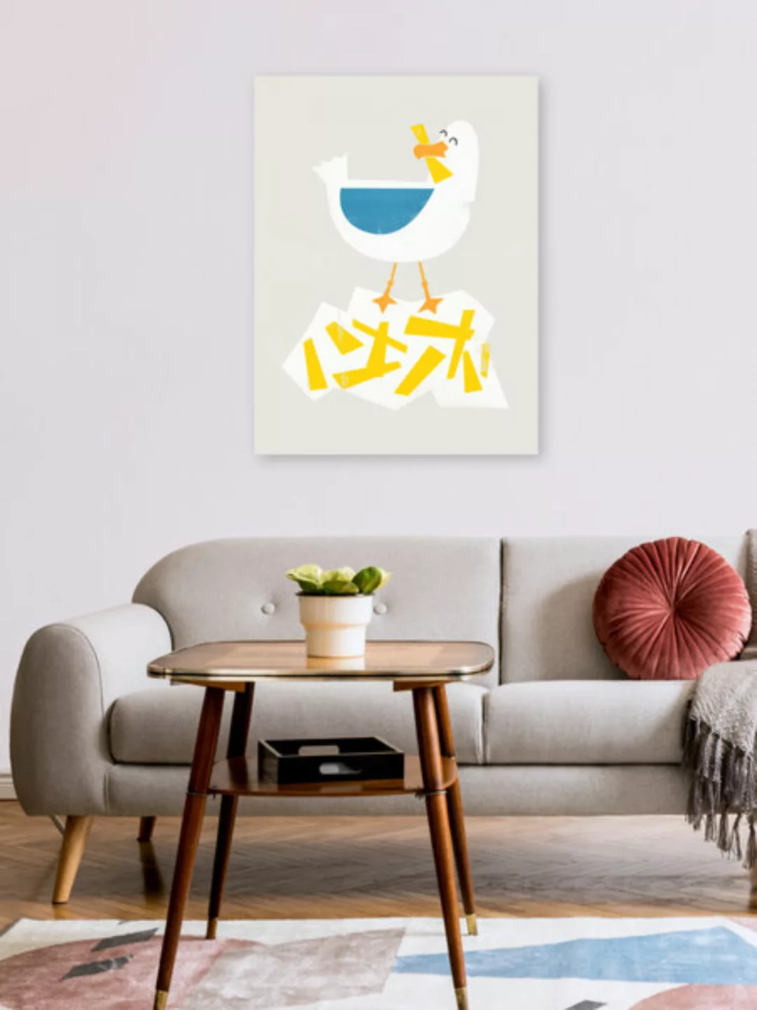 Poster / Leinwandbild - Hungry Seagull günstig online kaufen