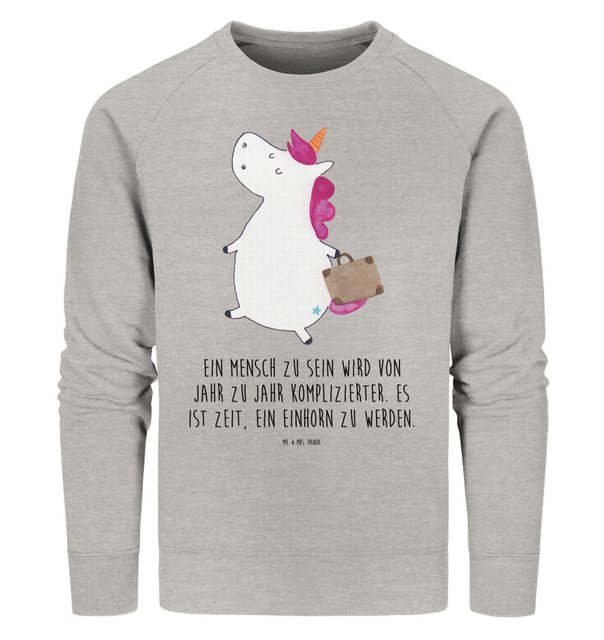 Mr. & Mrs. Panda Longpullover Größe XL Einhorn Koffer - Heather Grey - Gesc günstig online kaufen