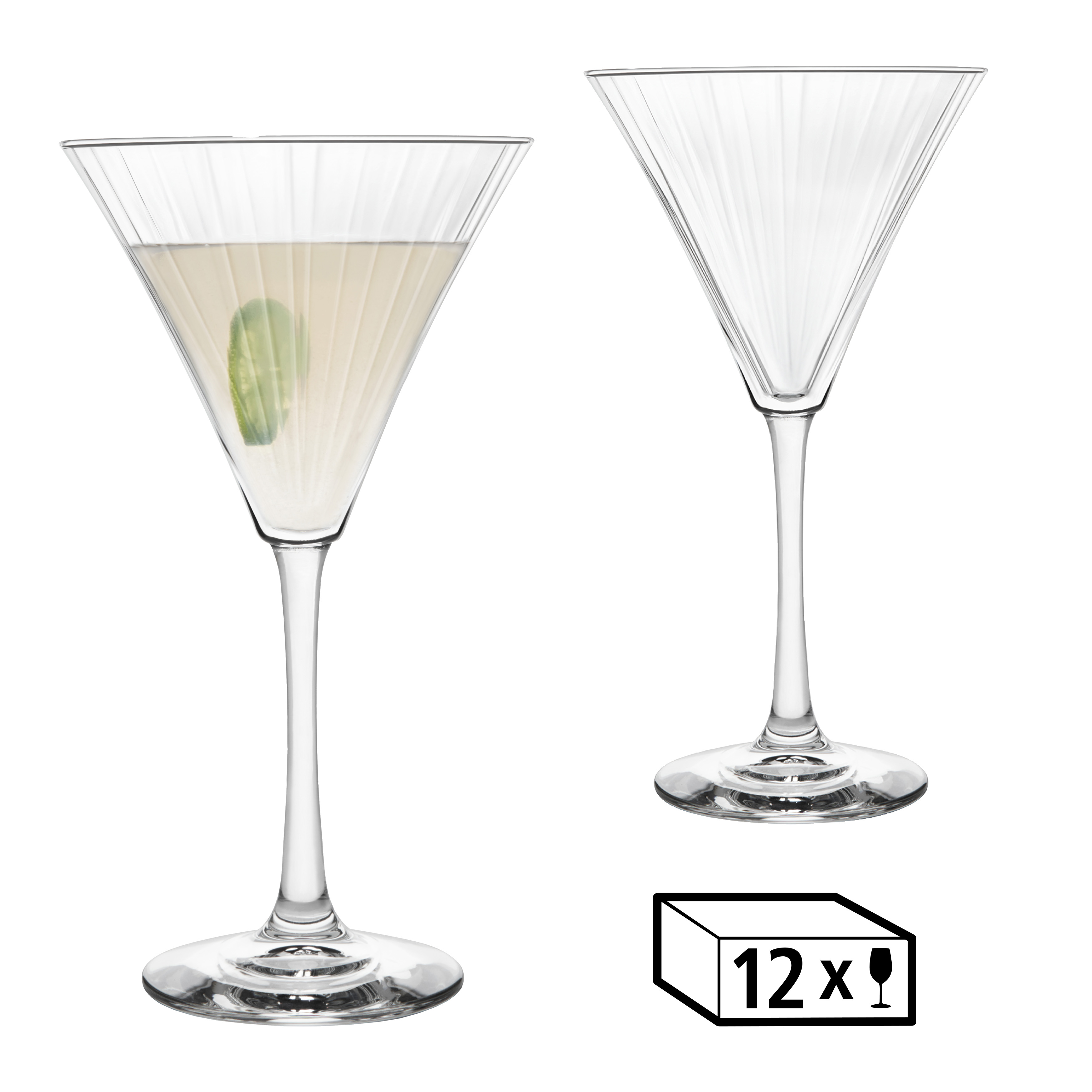LIBBEY Martiniglas »Libbey Trinkglas, 12er Set -LINEAR-«, (Set, 12 tlg.), 2 günstig online kaufen