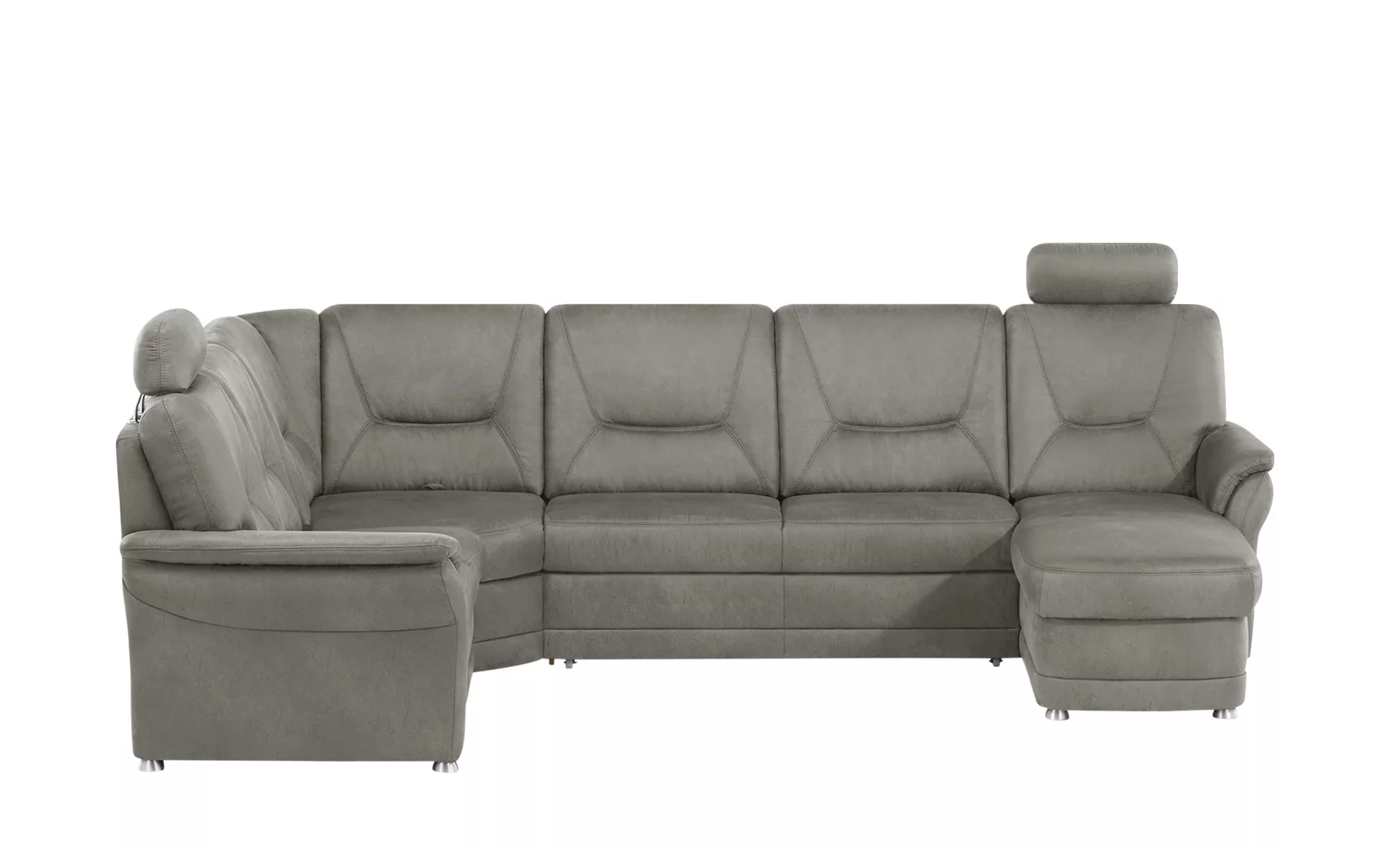 meinSofa Wohnlandschaft aus Mikrofaser Edda ¦ grau ¦ Maße (cm): B: 309 H: 9 günstig online kaufen