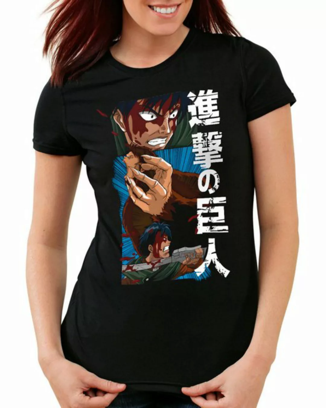 style3 T-Shirt Levi Vs Bestial attack on titan anime japan manga aot günstig online kaufen