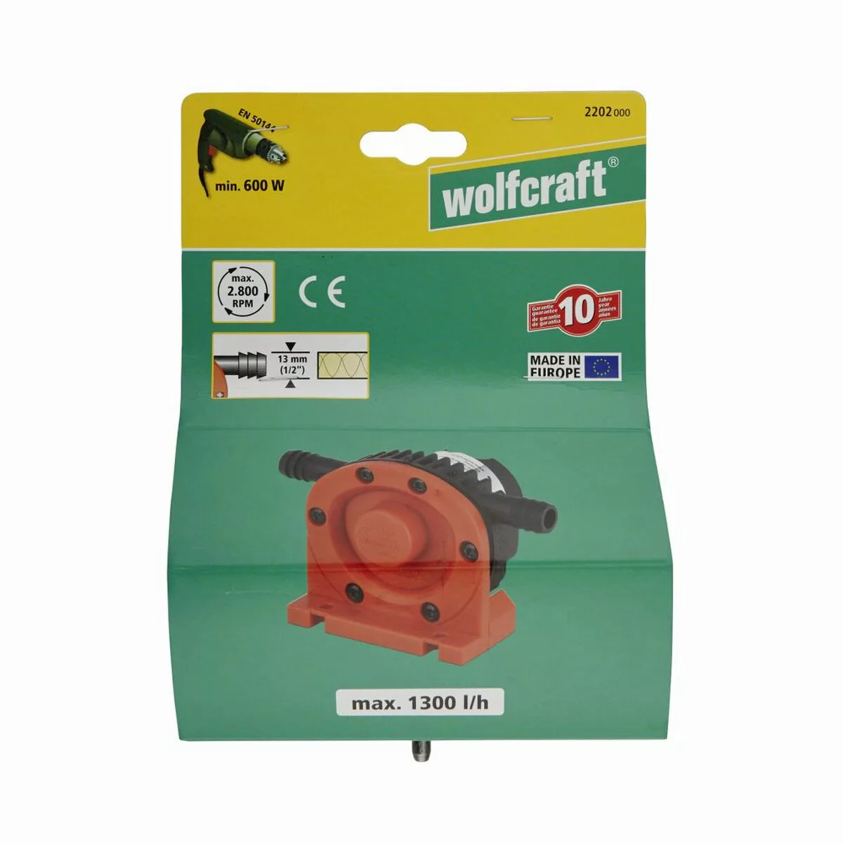 Wasserpumpe Wolfcraft 2202000 Bohrer günstig online kaufen