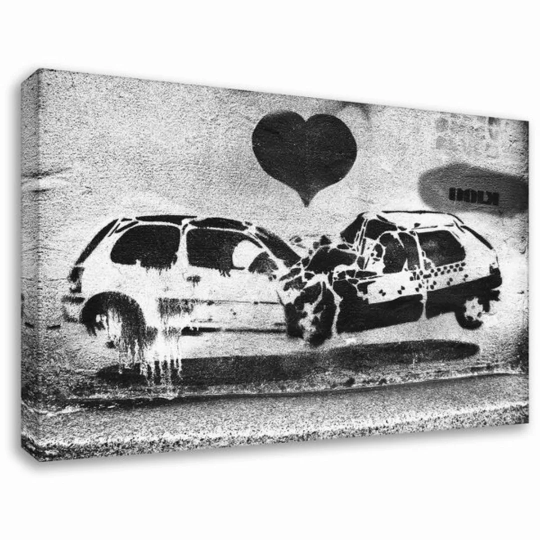 Wandbild Banksy Car Love Bilder Wohnzimmer günstig online kaufen
