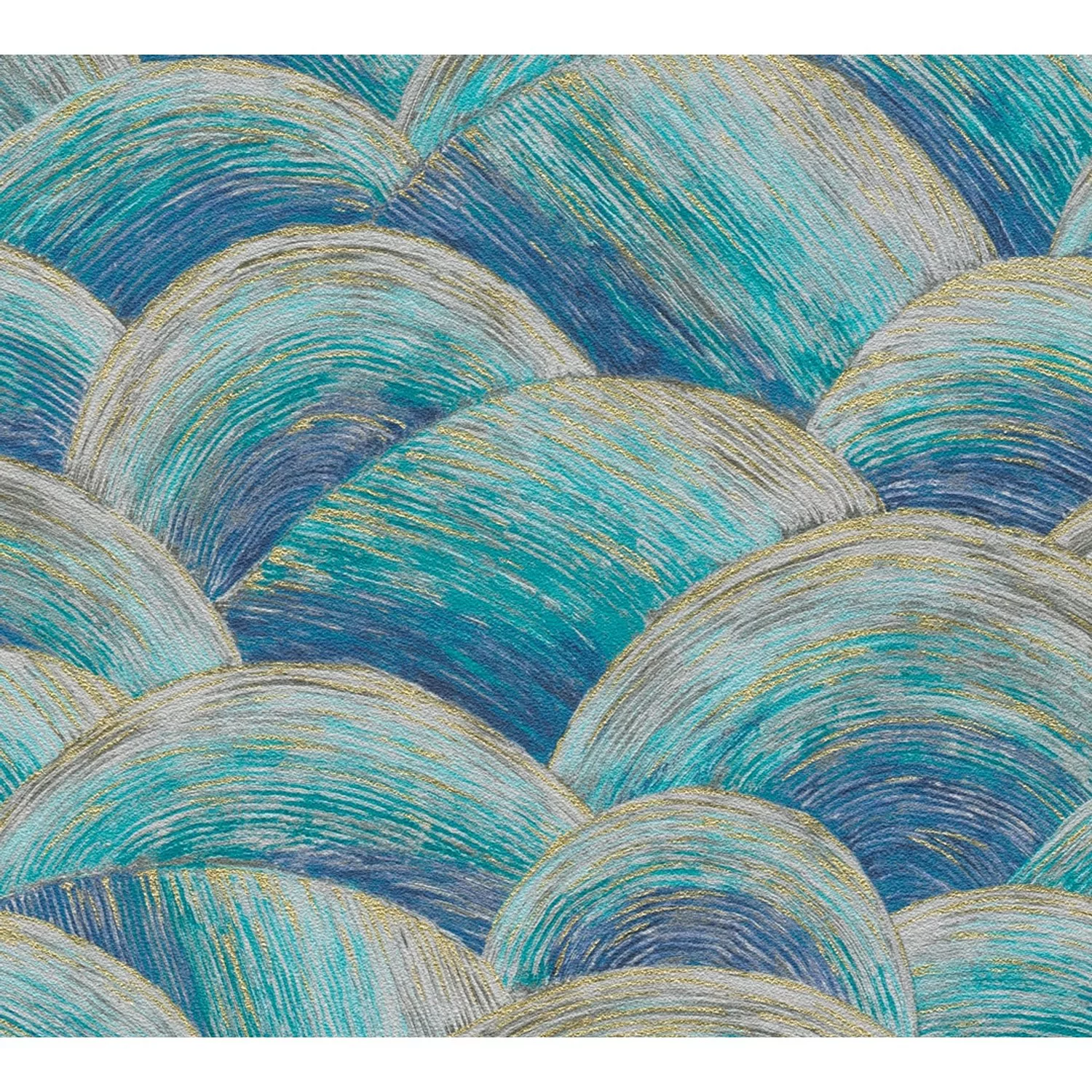 AS-Creation Vliestapete Abstrakt Muster Teilw. Glänz. Strukt. Blau Türkis günstig online kaufen