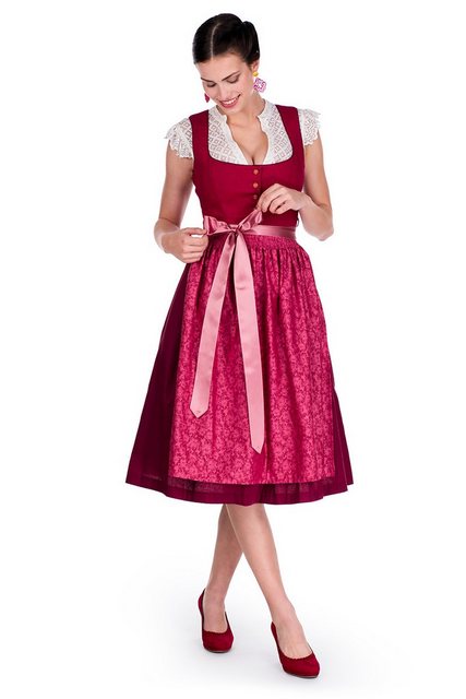 Alpenfee Tracht Dirndl Midi Dirndl 2tlg. - COSMA - pink günstig online kaufen