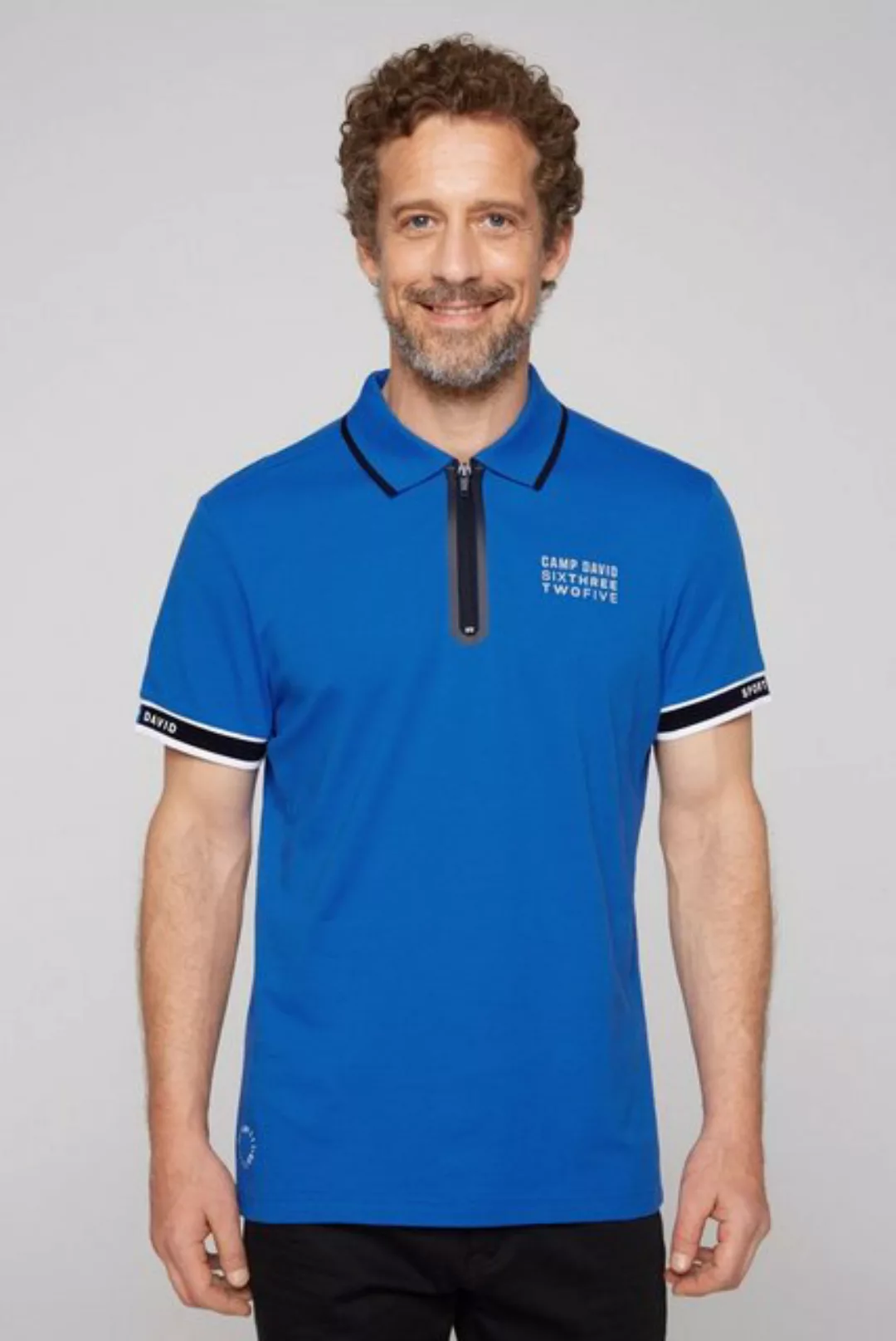 CAMP DAVID Poloshirt mit reflektierenden Details günstig online kaufen