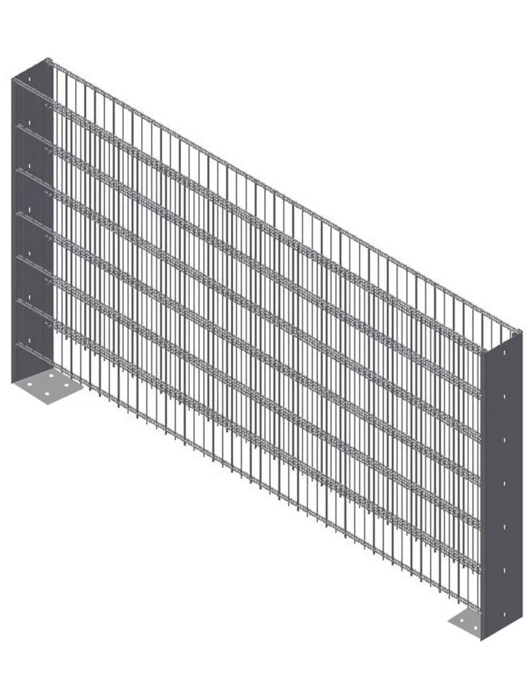 KRAUS Gabionenzaun "Gabione-200", anthrazit, 123 cm hoch, 2 Elemente für 2 günstig online kaufen