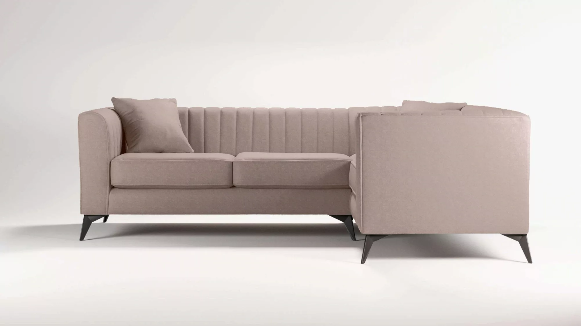 Places of Style Ecksofa "MATTHEW B/T/H: 240/167/74 cm", L-Form, Steppung im günstig online kaufen