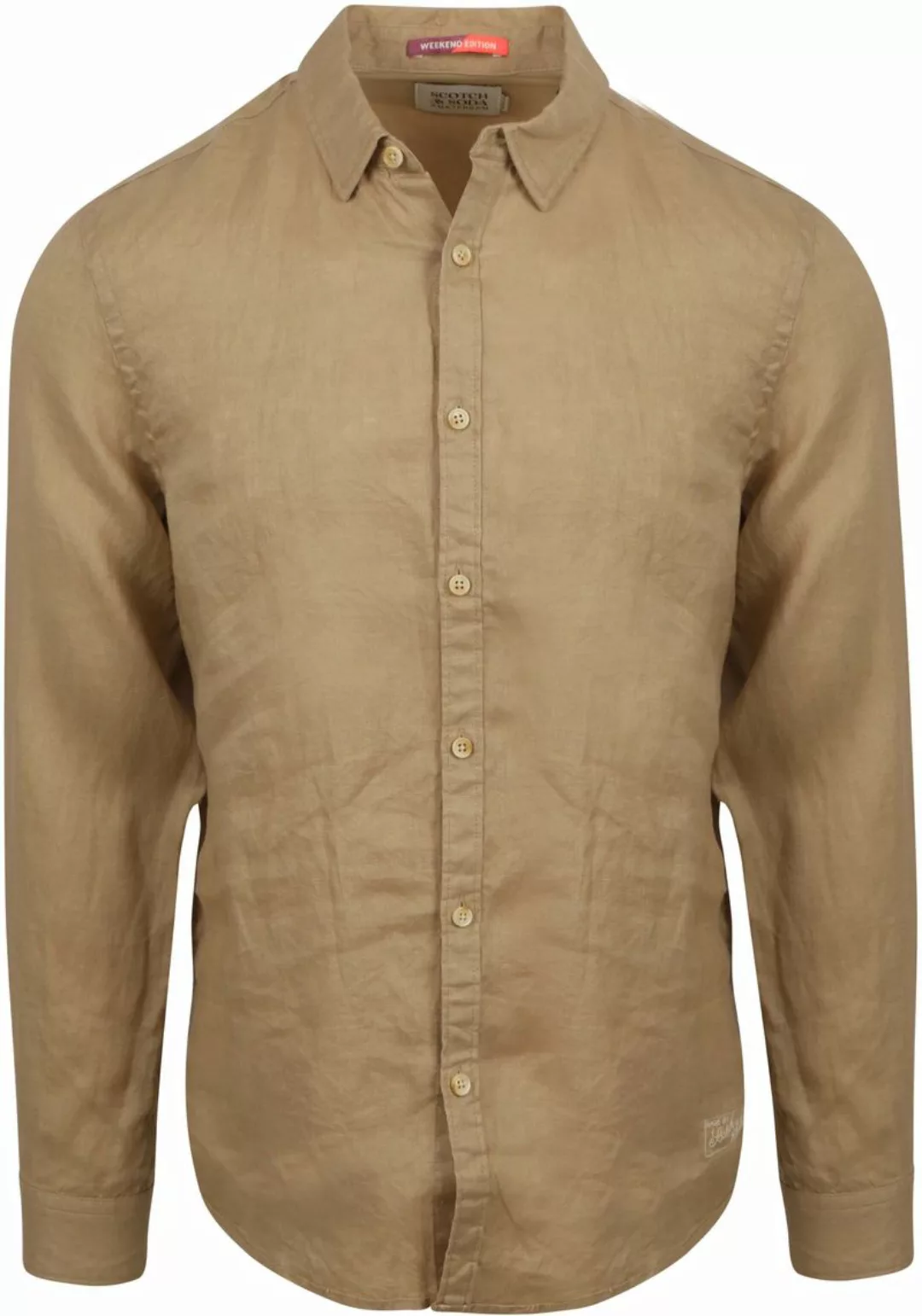 Scotch and Soda Leinen Hemd Beige - Größe L günstig online kaufen