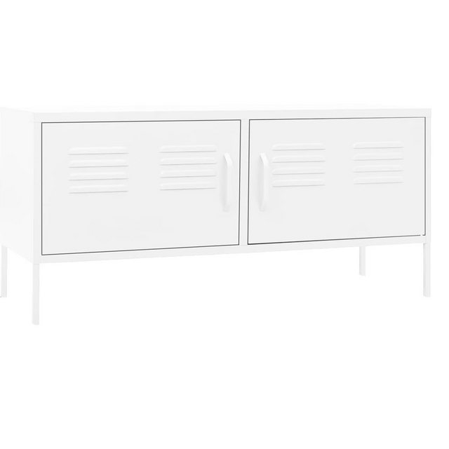 furnicato TV-Schrank Weiß 105x35x50 cm Stahl (1-St) günstig online kaufen