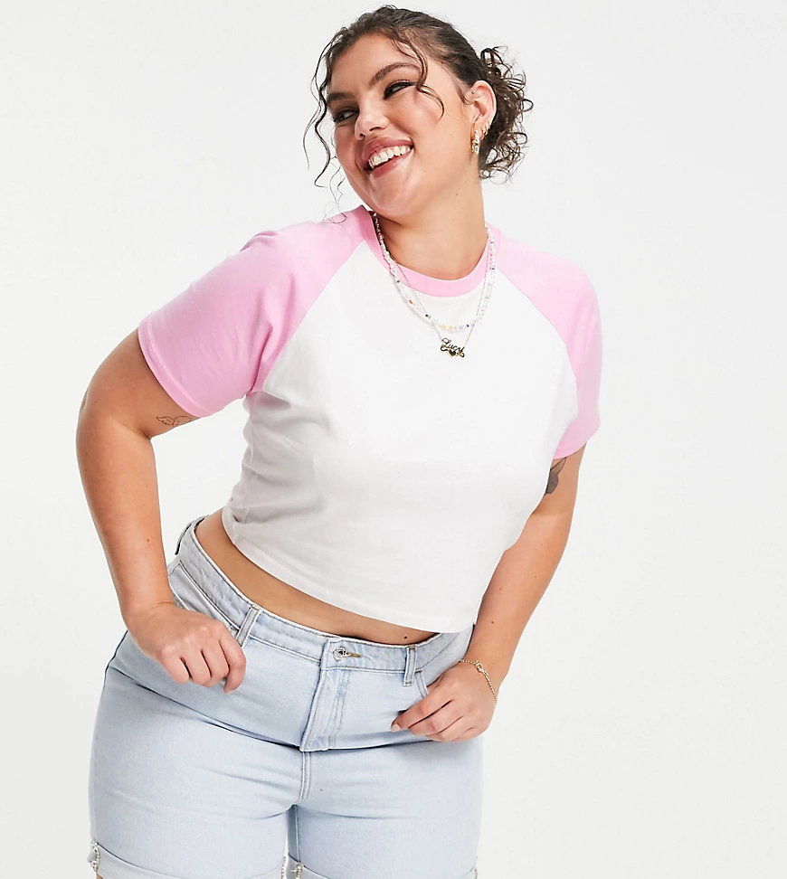 Don't Think Twice Plus – Caidi – Jeansshorts mit hohem Bund in Hellblau günstig online kaufen