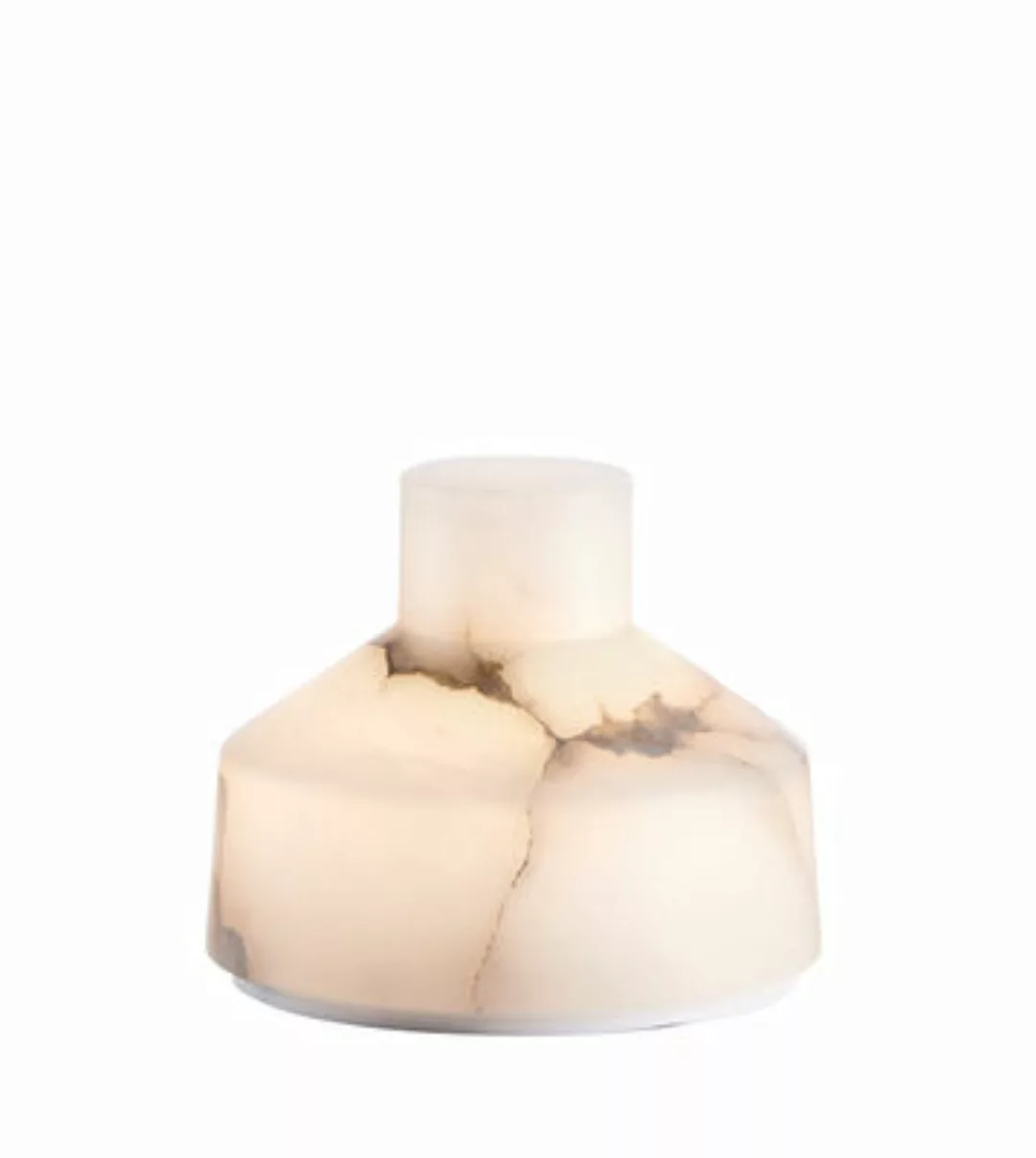Kabellose, wiederaufladbare Außenlampe Alabast Small LED stein weiß / H 11 günstig online kaufen